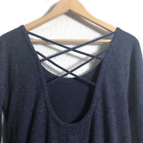 Chaser Strappy Back Loungewear Long Sleeve Dress Small - Picture 4 of 6